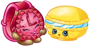 Shopkins characters Ticky Tock and Macca Roon
